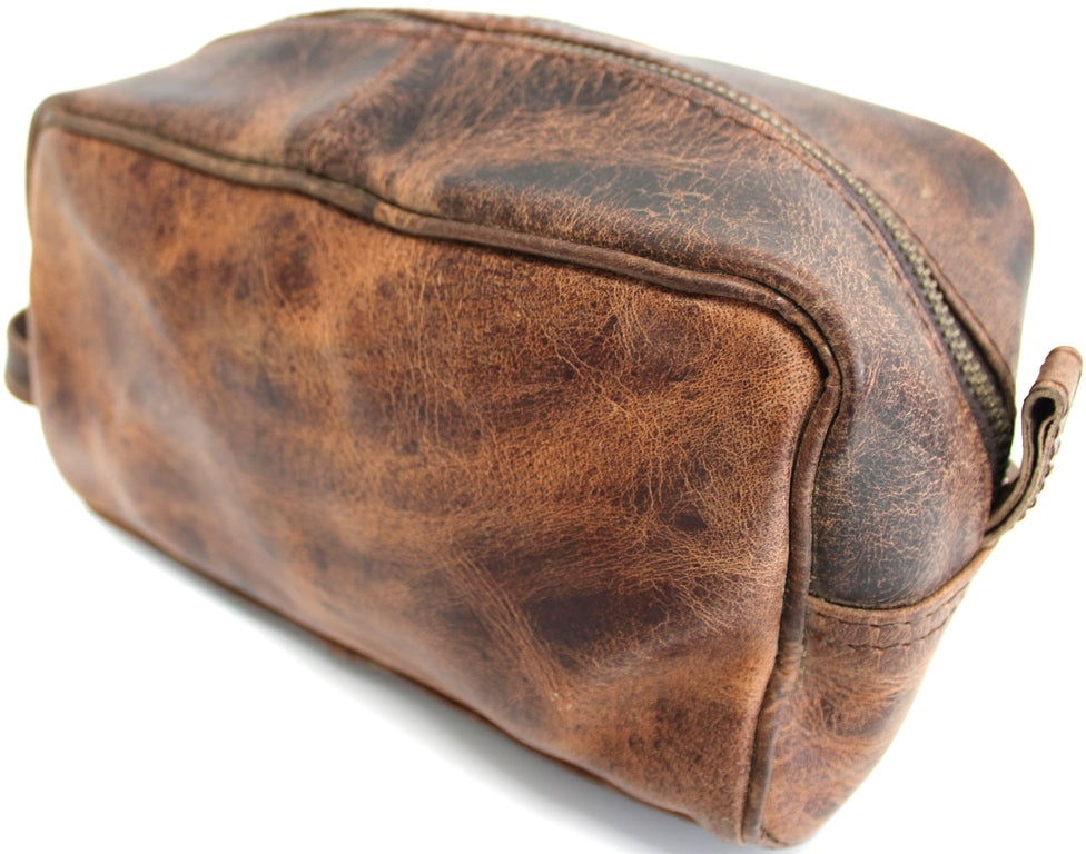 Quality Full Grain Genuine Hunter Leather Toiletry Bag - Image 14