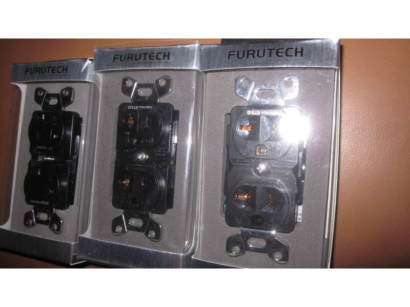Furutech  GTX outlets #3  one Rhodium and two gold