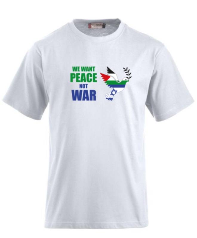 Funshirts bedrucken mit Spruch - We want peace, not war