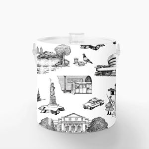 New York Toile Ice Bucket