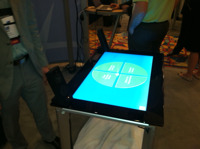 No post-space-age office would be complete without a coffee table that doubles as a giant iPad.