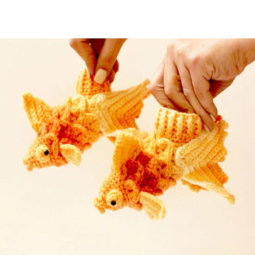 Crocodile Stitch Goldfish Booties (Baby Sizes)
