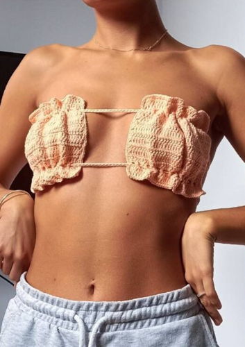 Haakpatroon: Gehaakte bralette met plooien