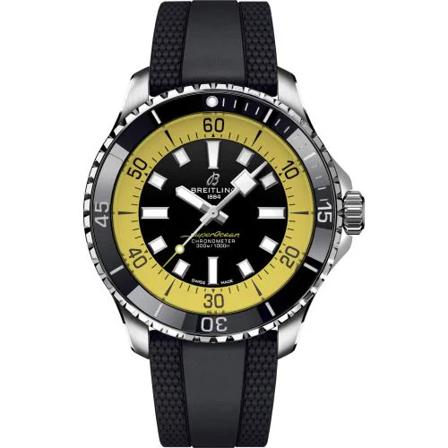 SuperOcean Automatic 44 Stainless Steel / Black - Yellow / Rüschenbeck Edition