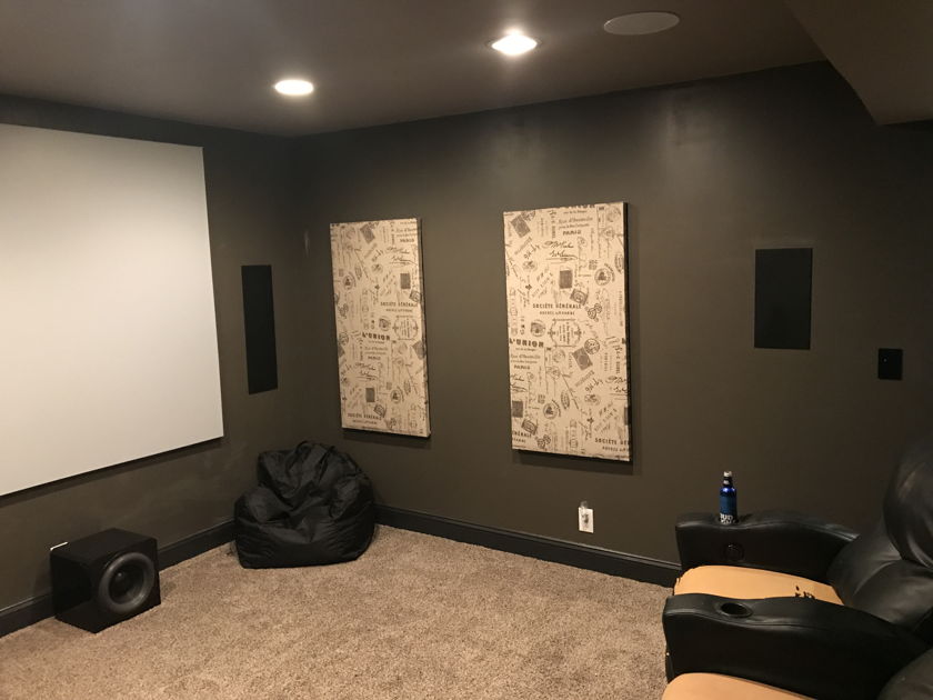Speakercraft in wall 9 channel theater setup-NINE speakers total