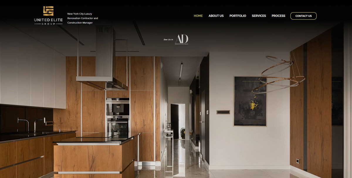 Screenshot of United Elite Group, from the contractor websites collection.