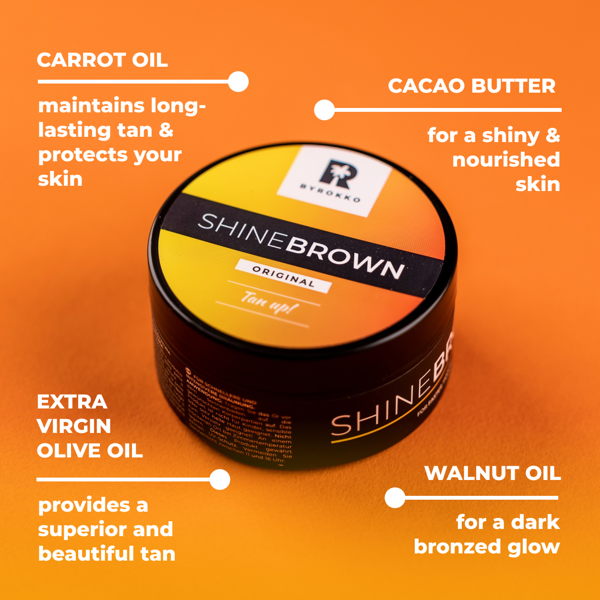 Shine Brown Tanning Cream for a Deep, Natural Tan - BYROKKO