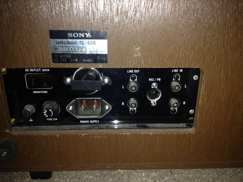 Sony TC-558 - Reel2Reel Tape Deck Player w/Bi-Directional Recording