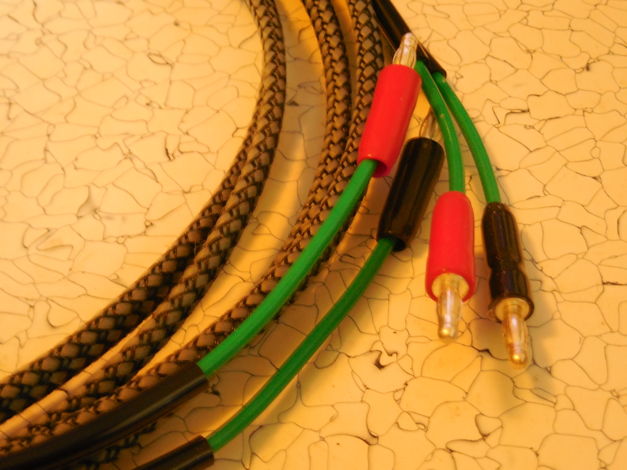 SILVER/TEFLON 10 AWG Speaker Cables 2 Meter