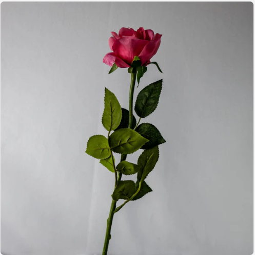 Pink Open Bloom Real Touch Rose - Realistic Artificial Flowers (Box of 48 Stems) - Image 3