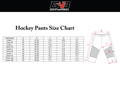 hockey pants size chart