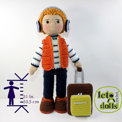 LetoDolls Gehaakte Patronen Grote Poppen (21" / 53 cm) Deel 1: Alex, Brenda, Cara & Dan