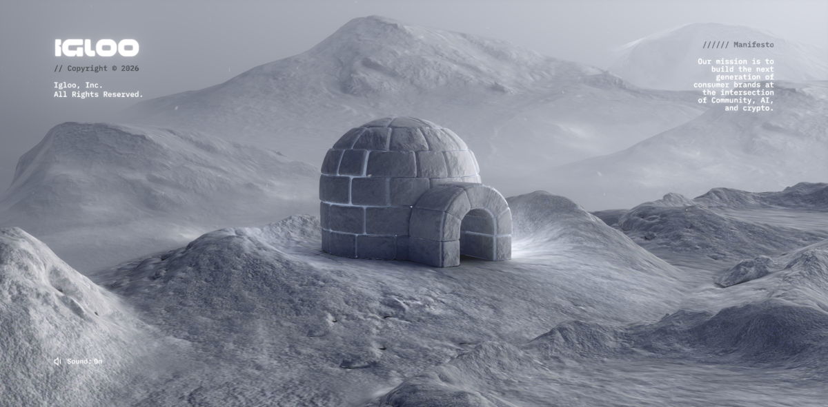 Screenshot of Igloo Inc., from the cool websites collection.
