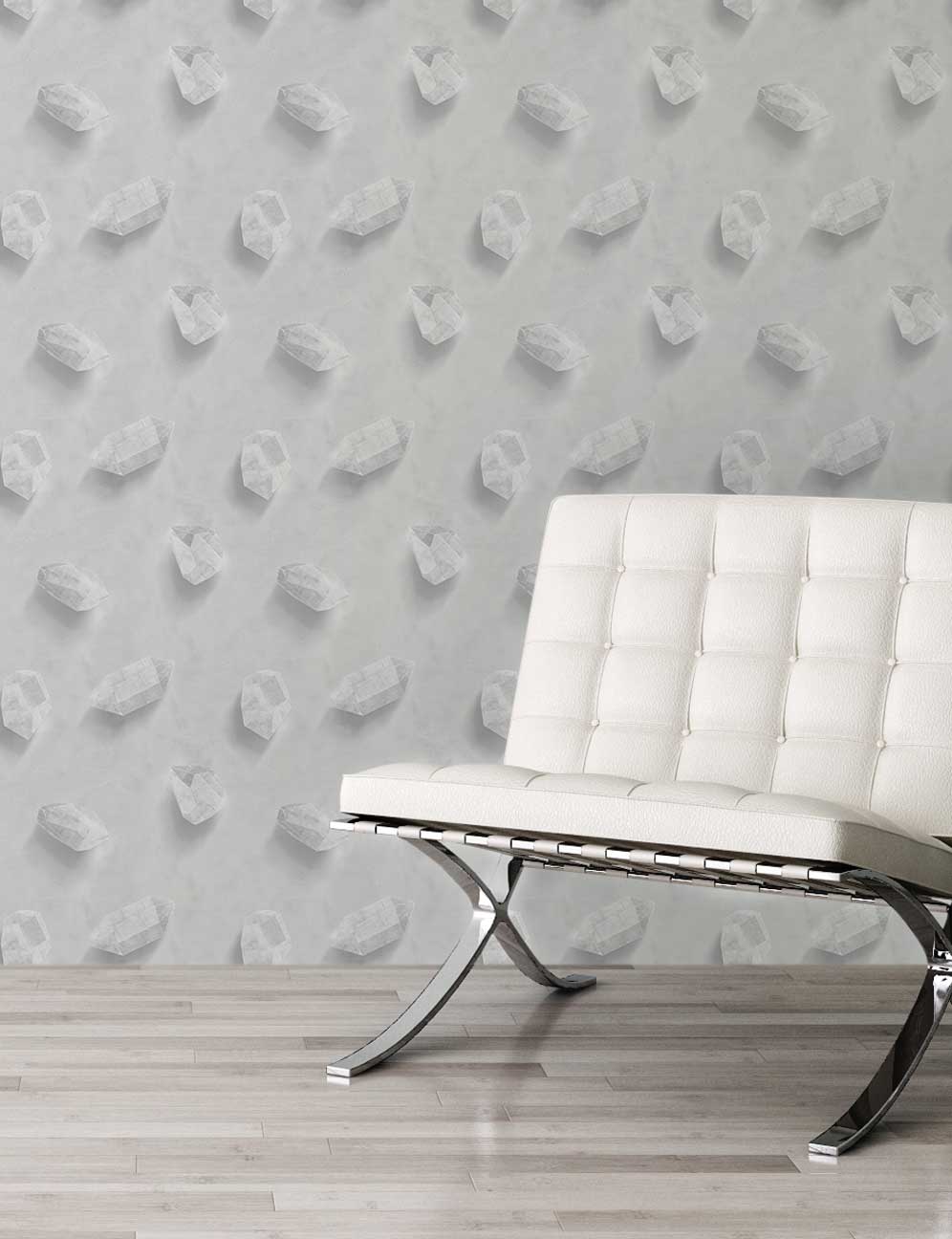 Grey Romantic Diamond Wallpaper - Feathr Wallpapers