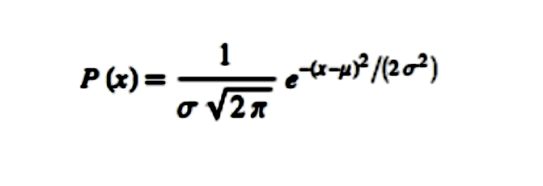 What is Gaussian distribution formula?