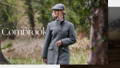 Women's Combrook tweed jacket and cap being worn in the countryside