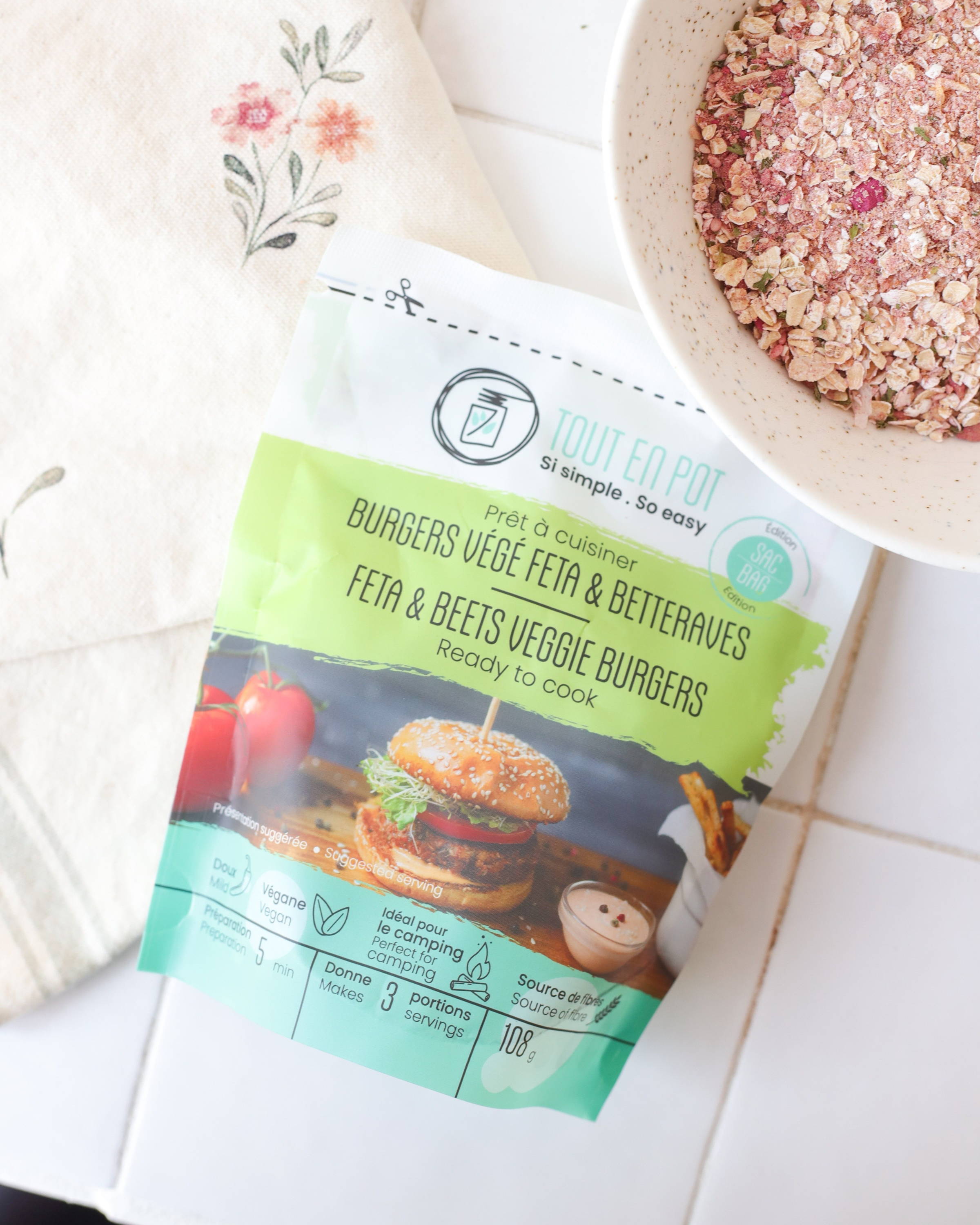 tout en pot burger végé feta
