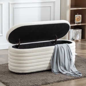 White Storage Bench