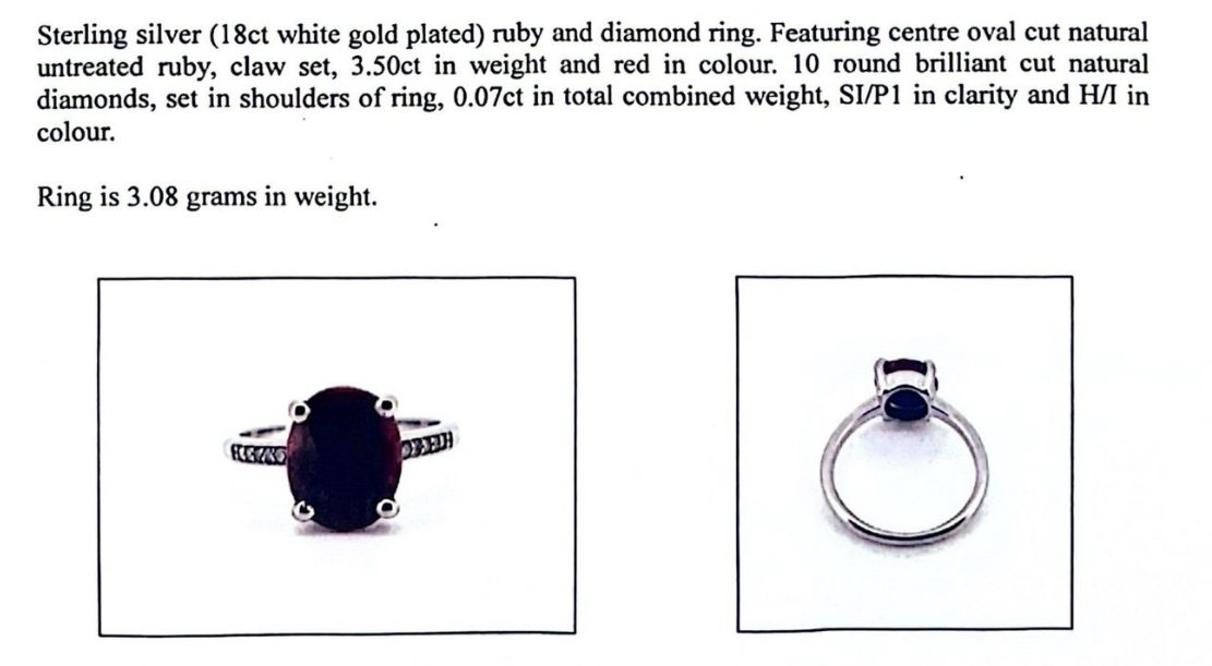 Natural Ruby & Diamond Ring (3.50ct)