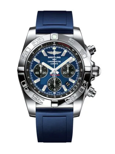 Chronomat 44 Stainless Steel / Blackeye Blue / Rubber