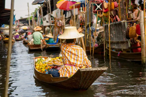 Damnoen Saduak Market and Maeklong Railway Market