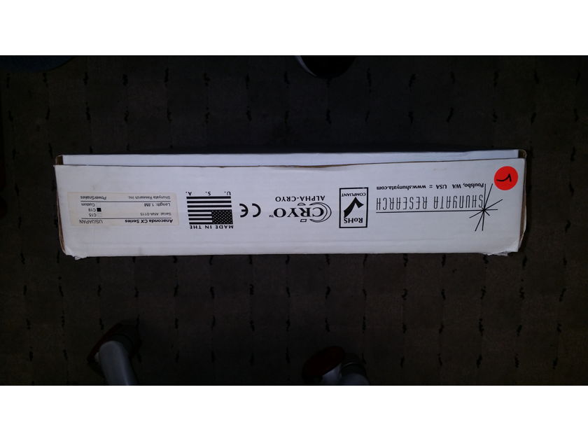 Shunyata Research Ananconda C19 Power Cable  1.8 Meter New In Box