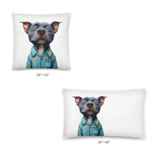 Blue Staffy Pillow - Image 2