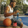 Hydrating on the basketball court
