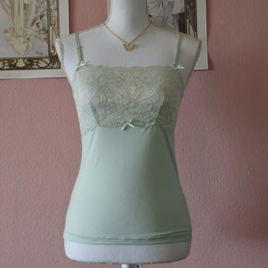 Green Japanese Lace Cami (Secondhand - XS/S)