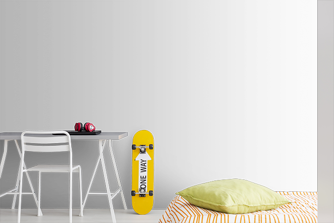 Yellow minimalist teen’s bedroom ideas