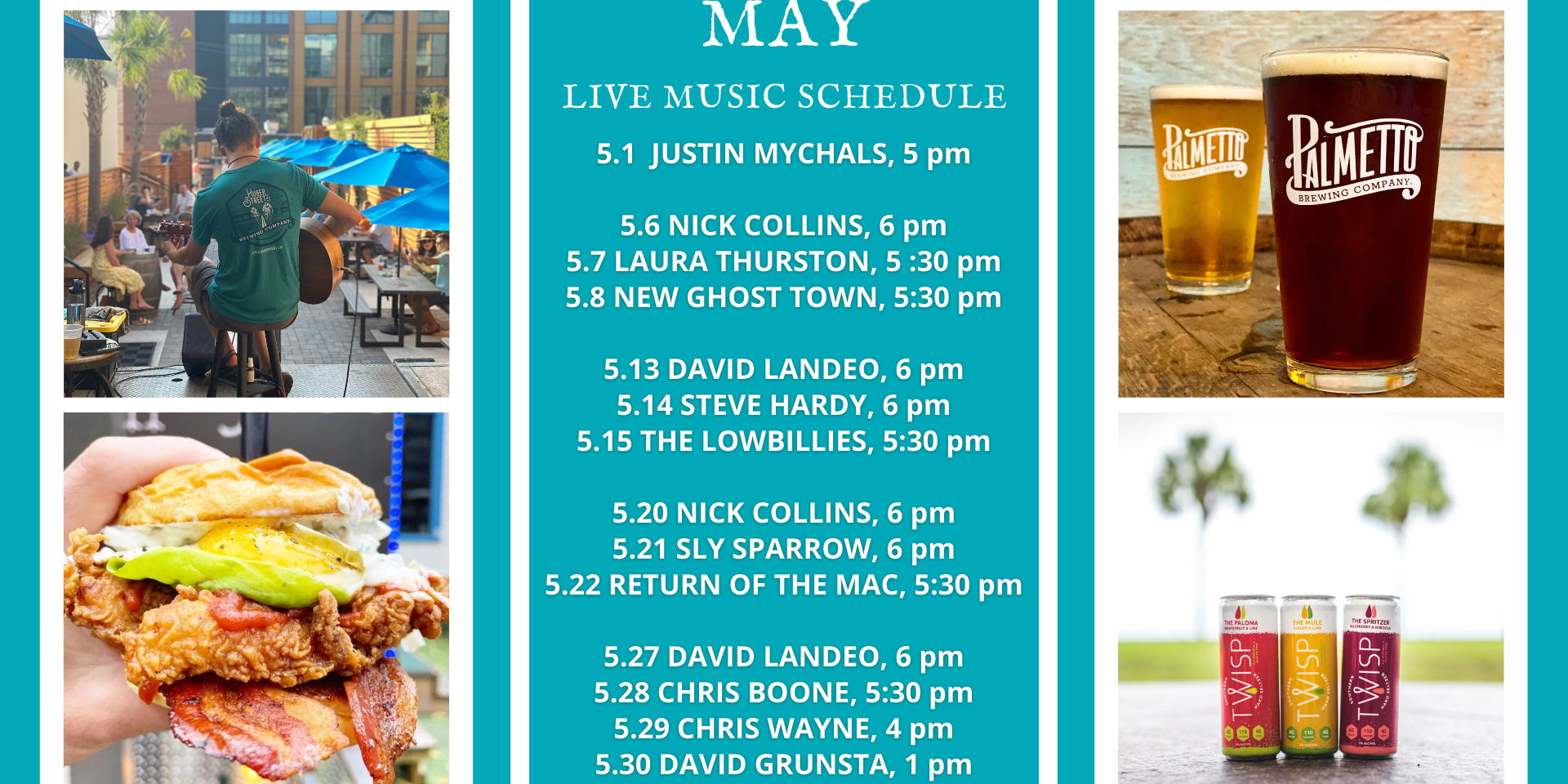 May Live Music Schedule  promotional image