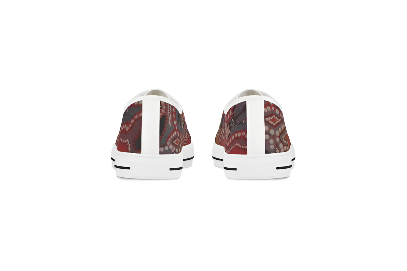 Aboriginal Art Low Top Sneakers, Indigenous Tribal Shoes - Image 3