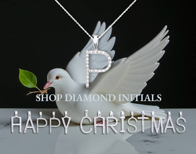 Shop diamond initials - the perfect gift Shop diamond initial pendants - Pobjoy Diamonds