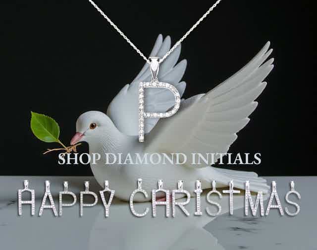 Shop diamond initials - the perfect gift Shop diamond initial pendants - Pobjoy Diamonds