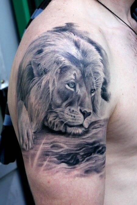 Tatouage Tete De Lion Corps