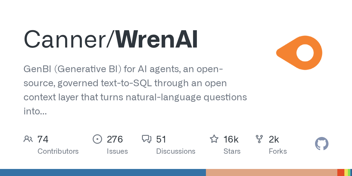 Canner/WrenAI: Generative BI for AI Agents