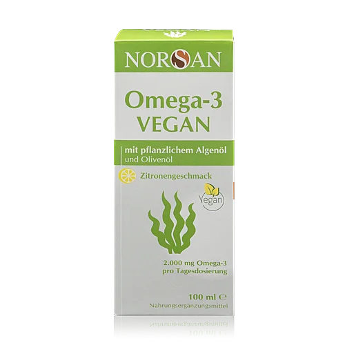 Omega-3 VEGAN mit pflanzlichem Algenöl und Olivenöl