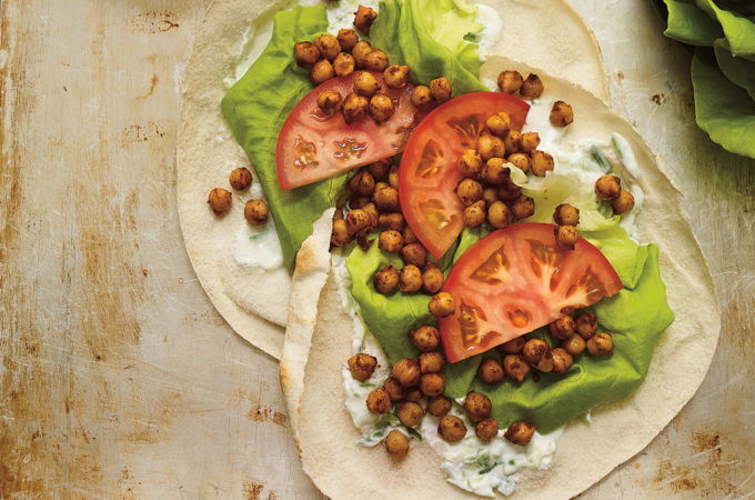 Pitas aux pois chiches « taouk »