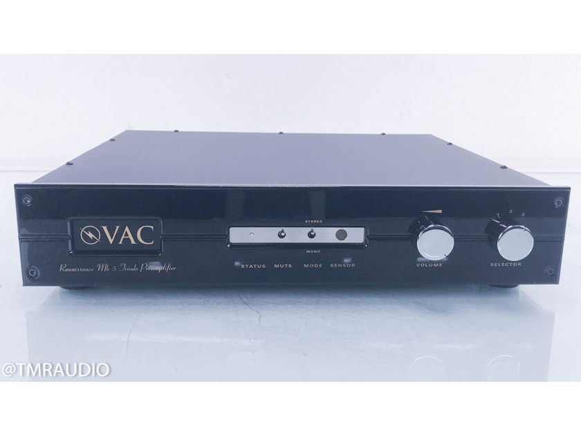 VAC Rennaissance MKV Stereo Triode Tube Preamplifier; Mk-5; MM / MC Phono (11375)