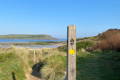 the path leading down to daymer bay, in north cornwall, on the walk from polzeath to rock.