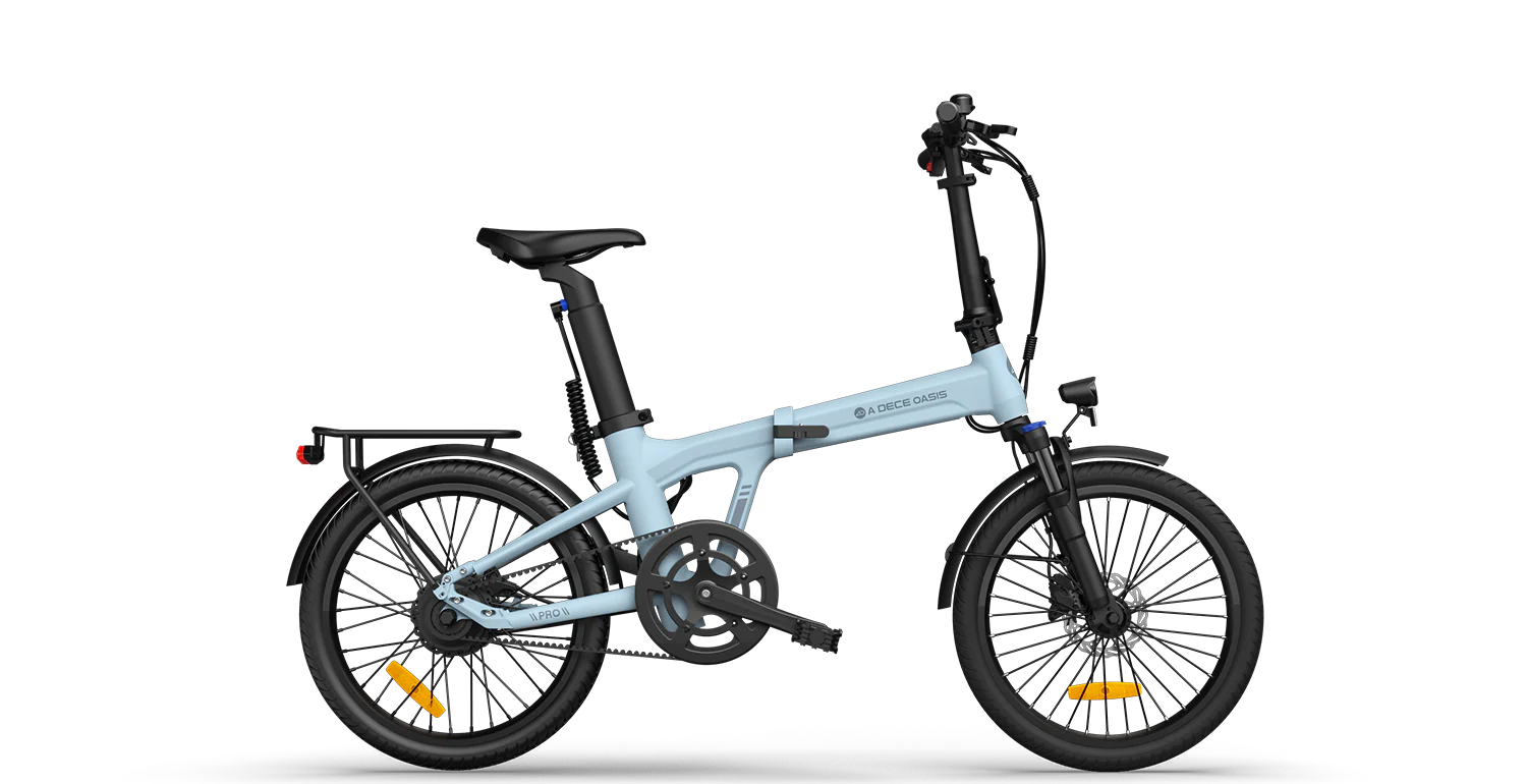 ADO Air 20 Pro elektrische vouwfiets met riemaandrijving, torque sensor en 20 inch wielen voor woon-werkverkeer en dagelijks gebruik.