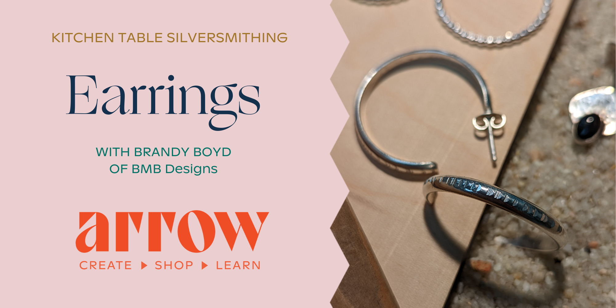Kitchen Table Silversmithing: Earrings with BMB Designs - Powered By Arrow promotional image