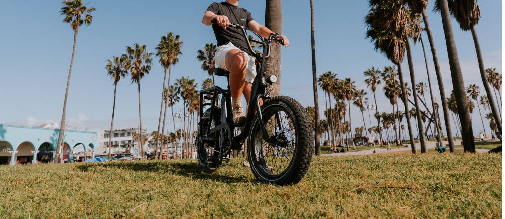 A man on a Rad Power bike