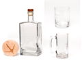 Set with NWTF Logo Decanter, Whiskey Glass, Beer Glass and Engraved Wood Bottle Opener