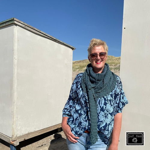 Crochet pattern shawl Norma by juf Sas