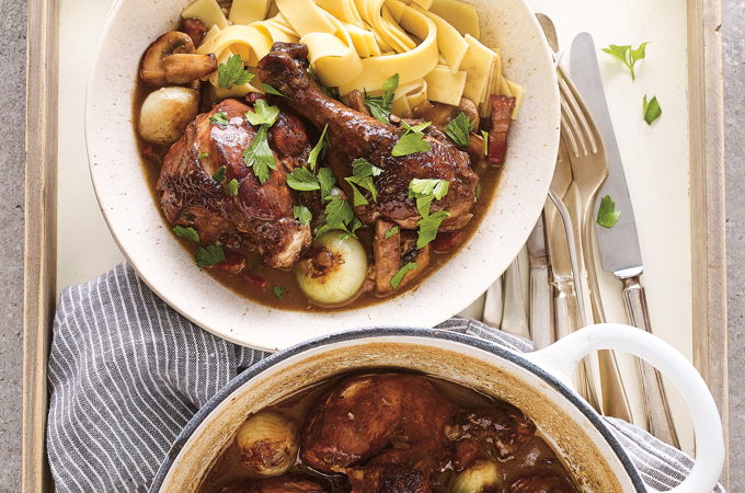 Coq au vin (le meilleur)