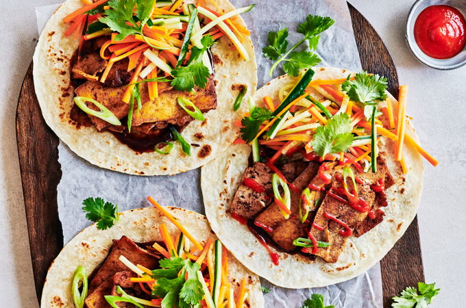 Tacos au tofu cinq‑épices