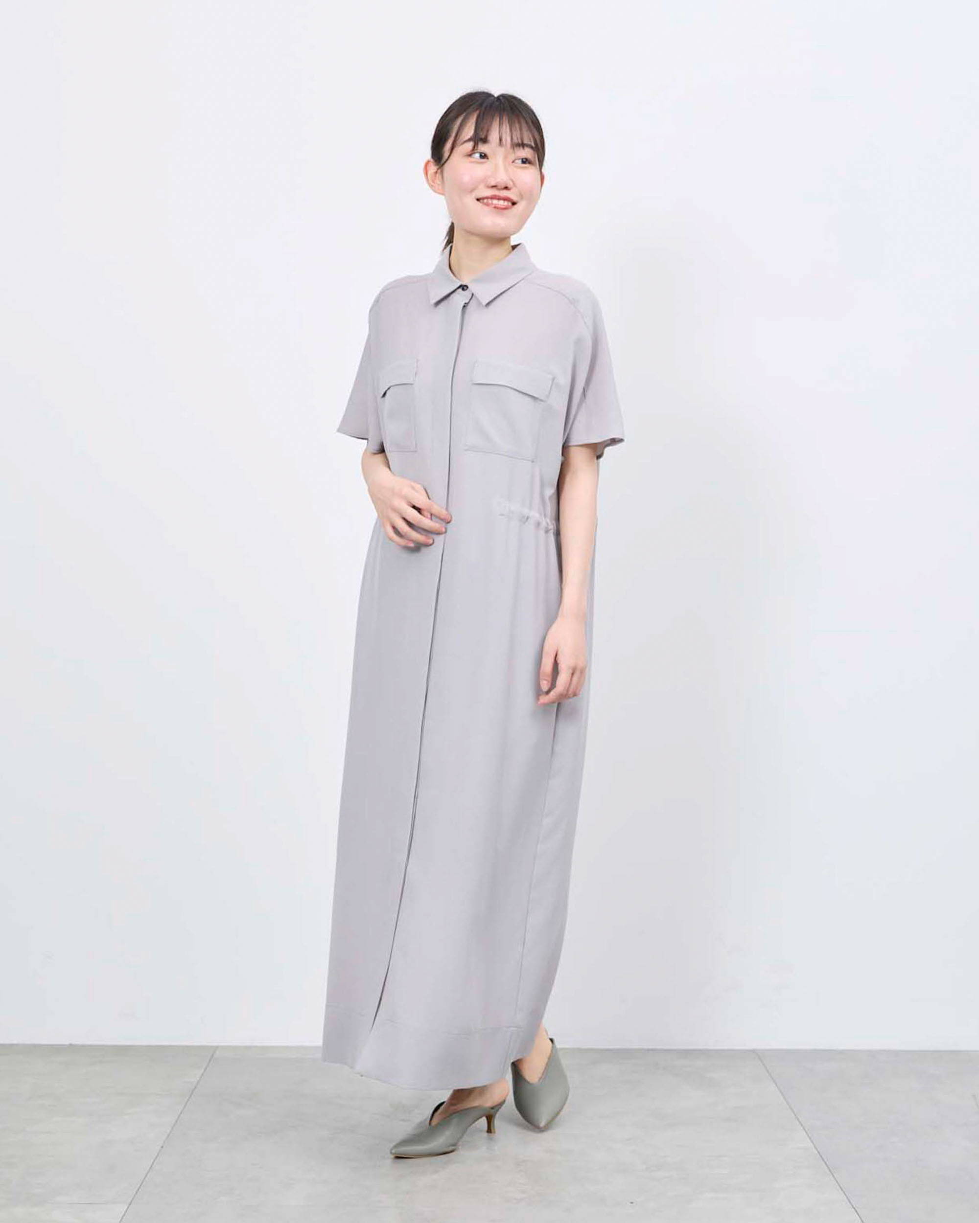 ロングシャツワンピース着用レビュー