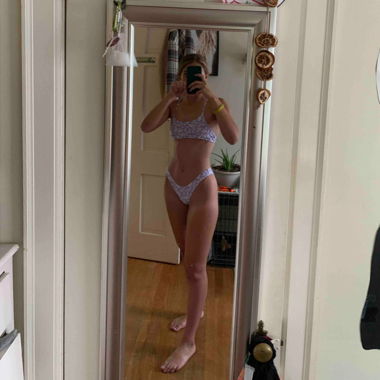 Lila blümchen Bikini 