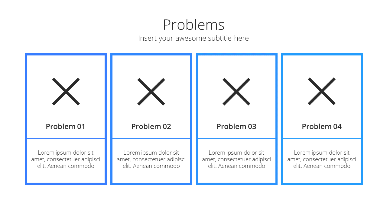 Modern X Pitch Deck Presentation Template Problems